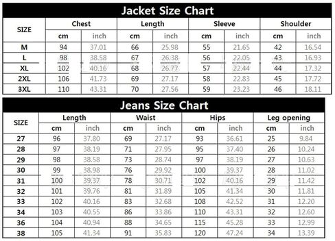 Mens Punk Style Blue Cotton Denim Long Sleeve Jacket + Ripped Hole Jeans Couple Two Pieces Denim Sets in Saudi Arabia