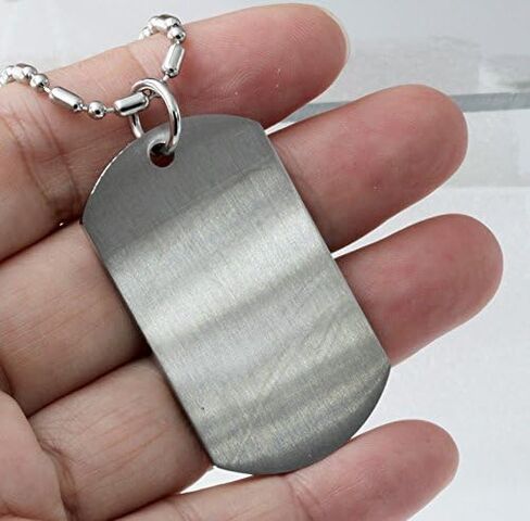 R.H. Jewelry Inspirational Quotes Dog Tag Stainless-Steel Pendant in Saudi Arabia