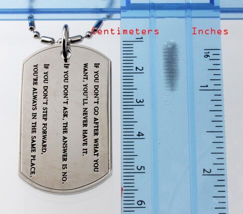 R.H. Jewelry Inspirational Quotes Dog Tag Stainless-Steel Pendant in Saudi Arabia
