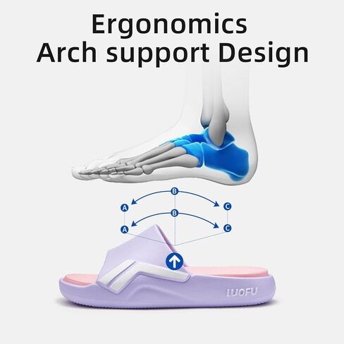 صنادل رياضية رجالية من LUOFU، مريحة وناعمة ومضادة للانزلاق، شباشب صيفية لدعم القوس وخفيفة الوزن للاستخدام الداخلي والخارجي in Kuwait