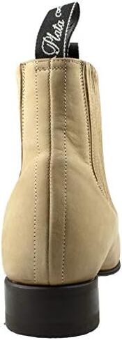 El Canelo Men's Ankle Boots Nubuck Leather Sand Botin Charro in Kuwait