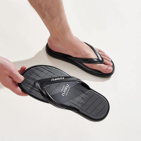 صنادل LUOFU الرجالية ذات الوجه المتخبط للشاطئ صنادل رفيعة ومريحة ومضادة للانزلاق، سريعة الجفاف وخفيفة الوزن للاستخدام الداخلي والخارجي in Kuwait