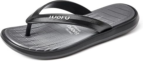 صنادل LUOFU الرجالية ذات الوجه المتخبط للشاطئ صنادل رفيعة ومريحة ومضادة للانزلاق، سريعة الجفاف وخفيفة الوزن للاستخدام الداخلي والخارجي in Kuwait