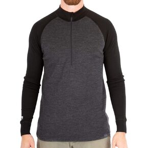 MERIWOOL Mens Base Layer 100% Merino Wool Midweight 250g Half Zip Sweater for Men