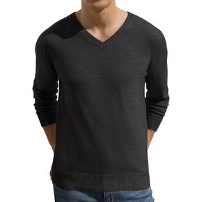 Sailwind Mens V-Neck Wool Knit Casual Pullover Sweater