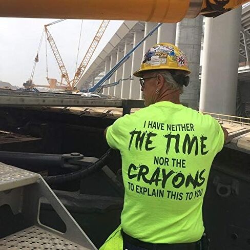 شركة التوريدات الأمريكية المسلحة - قميص عمل سلامة البناء المضحك Hi Vis/Hi Viz in Kuwait