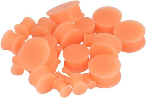 JOYTOYOU 26Pcs Silicone Ear Gauge Plugs Stretching Kit Double Flared Flesh Tunnels Saddle Expander Set 8g to 1" in Kuwait