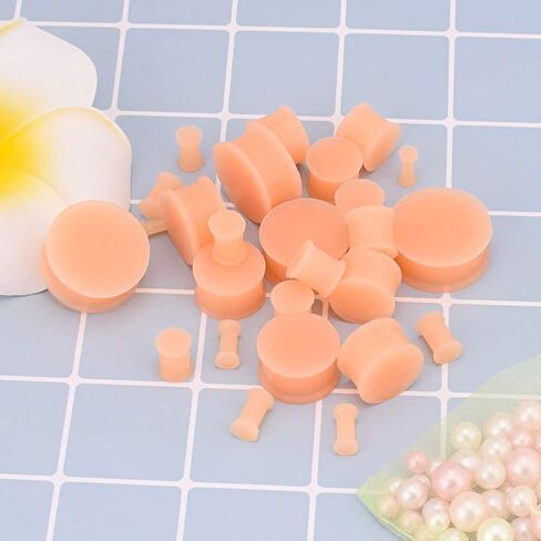 JOYTOYOU 26Pcs Silicone Ear Gauge Plugs Stretching Kit Double Flared Flesh Tunnels Saddle Expander Set 8g to 1" in Kuwait