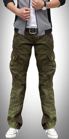 Mens 100% Cotton Tactical Pant Camping Hiking Army Cargo Combat Military Trouser in Saudi Arabia