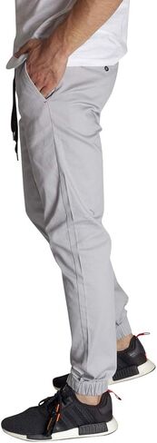 KDNK Men's Jogger Fit Stretch Twill Elastic Waist and Leg Drop Crotch Pants in Saudi Arabia