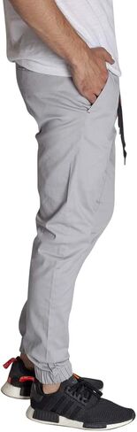 KDNK Men's Jogger Fit Stretch Twill Elastic Waist and Leg Drop Crotch Pants in Saudi Arabia