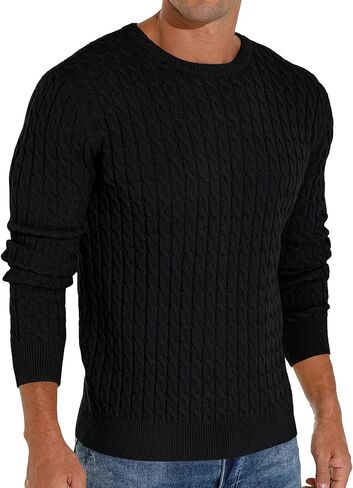 Askdeer Men's Pullover Sweater Crewneck Classic Soft Knitted Sweaters with Ribbing Edge in Saudi Arabia