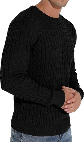 Askdeer Men's Pullover Sweater Crewneck Classic Soft Knitted Sweaters with Ribbing Edge in Saudi Arabia