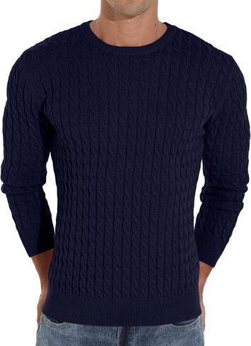 Askdeer Men's Pullover Sweater Crewneck Classic Soft Knitted Sweaters with Ribbing Edge in Saudi Arabia