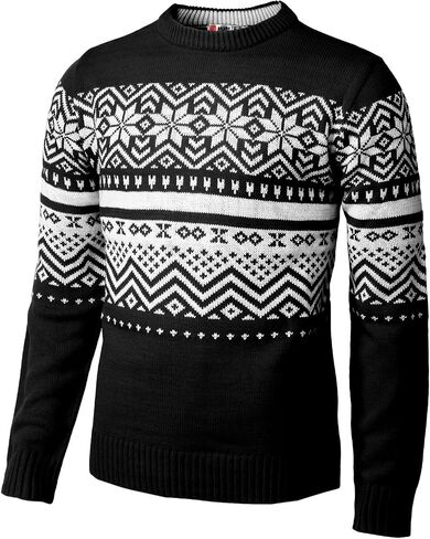 H2H Mens Casual Slim Fit Knitted Yarn Christmas Holiday Party Pullover Sweaters in Saudi Arabia
