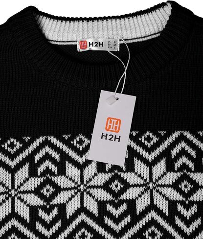 H2H Mens Casual Slim Fit Knitted Yarn Christmas Holiday Party Pullover Sweaters in Saudi Arabia