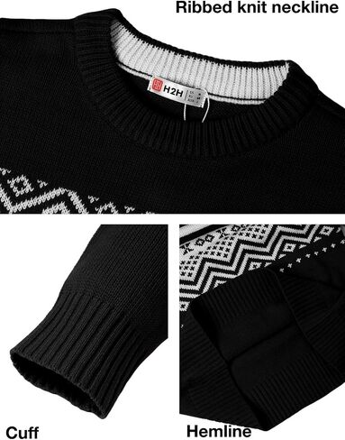 H2H Mens Casual Slim Fit Knitted Yarn Christmas Holiday Party Pullover Sweaters in Saudi Arabia