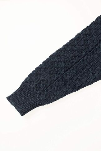 Aran Crafts Irish Soft Cable Knitted Crew Neck Sweater (100% Pure New Wool) in Kuwait