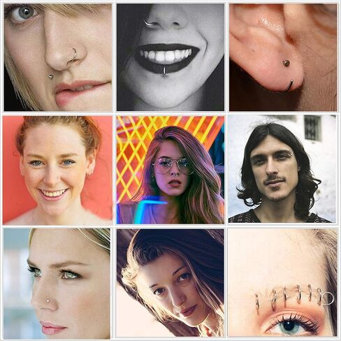 Jstyle 20G 15Pcs Stainless Steel Nose Rings Studs for Women Men Hoop Piercing Body Jewelry in Saudi Arabia