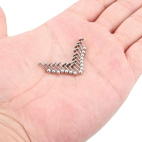 Dyknasz 15PCS 20G Stainless Steel Lip Rings Labret Studs Piercing Monroe Studs Ear Tragus Helix Cartilage Earring Jewelry 6-10mm Bar Length 5 Colors for Women Men in Kuwait