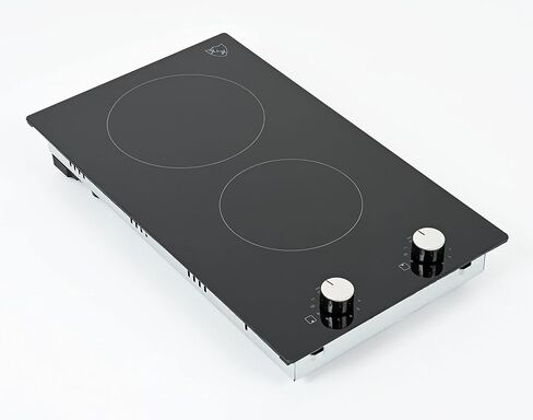 K&H 2 Burner Dual 12 Inch Built-in Electric Stove Top Radiant Ceramic Cooktop Knob Control 240V 3000W KCN-3002K in Saudi Arabia