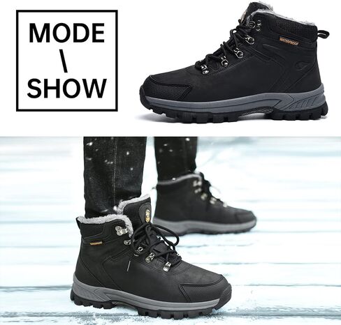 Jinta Shoes Mens Womens Winter Snow Boots Hiking Climping Booties Warm Waterproof Fur Lined Non Slip Leather Ankle US 4-14.5 in Saudi Arabia