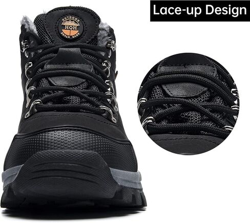 Jinta Shoes Mens Womens Winter Snow Boots Hiking Climping Booties Warm Waterproof Fur Lined Non Slip Leather Ankle US 4-14.5 in Saudi Arabia