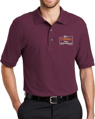Custom Embroidered Logo Polo Shirts for Men Personalized Embroidery Company Logo in Saudi Arabia