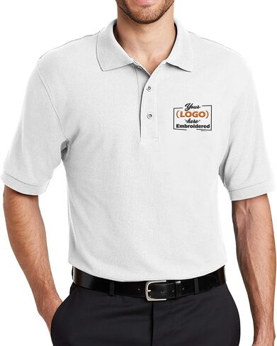 Custom Embroidered Logo Polo Shirts for Men Personalized Embroidery Company Logo in Saudi Arabia