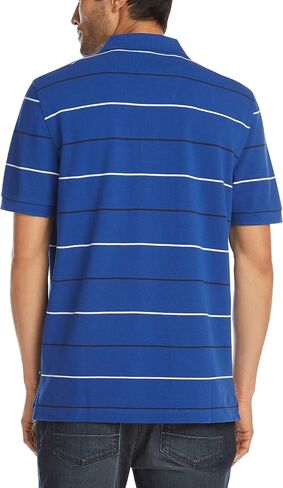 Nautica Men's Classic Fit Short Sleeve 100% Cotton Pique Stripe Polo Shirt in Saudi Arabia