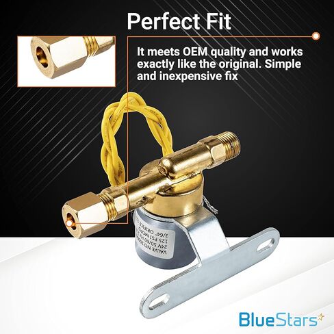 BlueStars [إصدار جديد] صمام الملف اللولبي A2012-S150 24 فولت 60 هرتز - متوافق مع أجهزة الترطيب التجارية والمنزلية - استبدل B2035-S2 B2035-S5 B2035-S54، 24 فولت، 60 هرتز تيار متردد، 125 رطل لكل بوصة مربعة in Kuwait