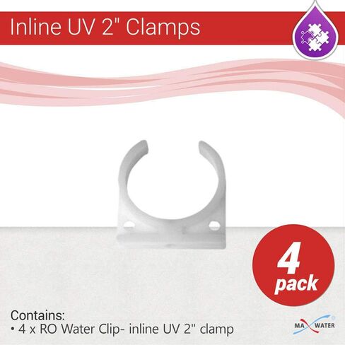 4 Pack Reverse Osmosis RO.DI Water Clip - inline UV Ultra Violet 2" single clamp in Saudi Arabia