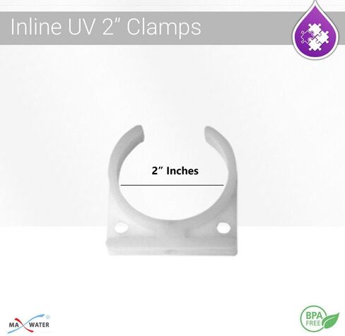 4 Pack Reverse Osmosis RO.DI Water Clip - inline UV Ultra Violet 2" single clamp in Saudi Arabia