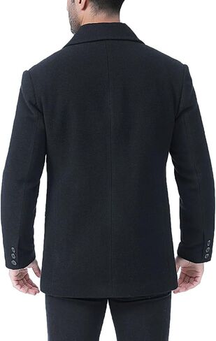 BGSD Men Hugh Wool Blend Pea Coat (Regular Big & Tall and Short) in Saudi Arabia