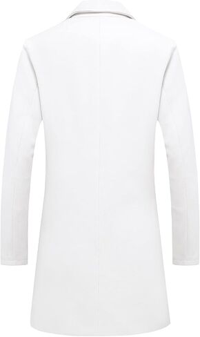 ThCreasa Mens Wool Blend Trench Coat Single Breasted Notch Lapel Walker Mid-Length Classic Pea Top Coat in Saudi Arabia