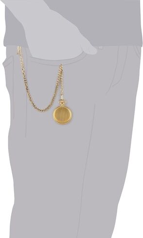Charles-Hubert, Paris 3595 Gold-Plated Satin Finish Mechanical Pocket Watch in Saudi Arabia