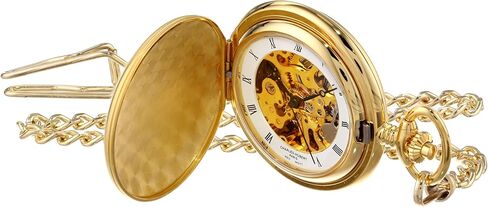 Charles-Hubert, Paris 3595 Gold-Plated Satin Finish Mechanical Pocket Watch in Saudi Arabia