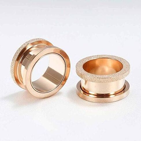 TBOSEN 8 PCS Dull Polish Fashion Ear Tunnels Plugs Gauges Stainless Steel Expander Stretcher Piercings in Kuwait