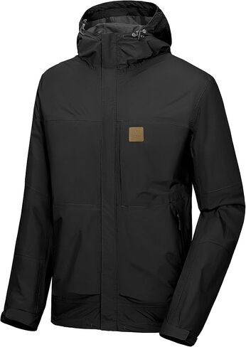Little Donkey Andy Men's Waterproof Rain Jacket Windproof Light Jacket Outdoor Rain Shell with Hood for Hiking Travel Golf in Saudi Arabia