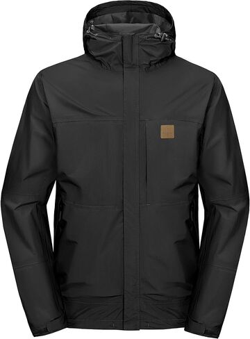 Little Donkey Andy Men's Waterproof Rain Jacket Windproof Light Jacket Outdoor Rain Shell with Hood for Hiking Travel Golf in Saudi Arabia