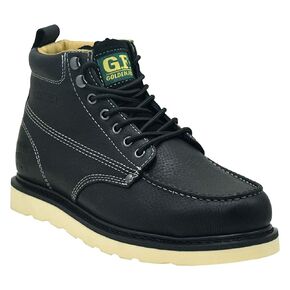 أحذية عمل Golden Fox Steel Toe للرجال مقاس 6 بوصات Moc Toe Wedge أحذية مريحة للبناء in Kuwait