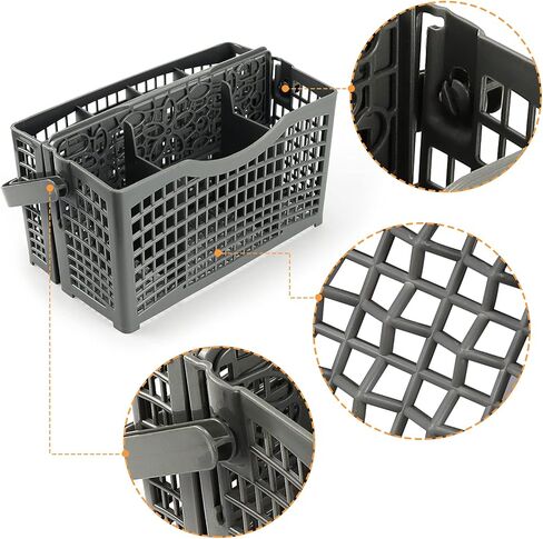 puxyblue Dishwasher Silverware Utensil Basket (9.0"x5.0"x5.0") 2 In 1 Multilayer Detachable Dishwasher Basket fit for most brads GE,Whirlpool Dishwasher in Kuwait