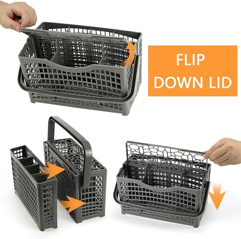 puxyblue Dishwasher Silverware Utensil Basket (9.0"x5.0"x5.0") 2 In 1 Multilayer Detachable Dishwasher Basket fit for most brads GE,Whirlpool Dishwasher in Kuwait