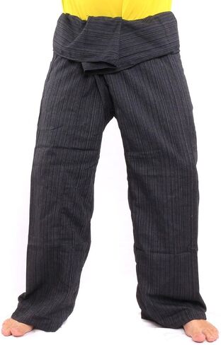 jing shop Thai Fisherman Pants Solid Color Cotton Mix One Size Extra Long in Saudi Arabia
