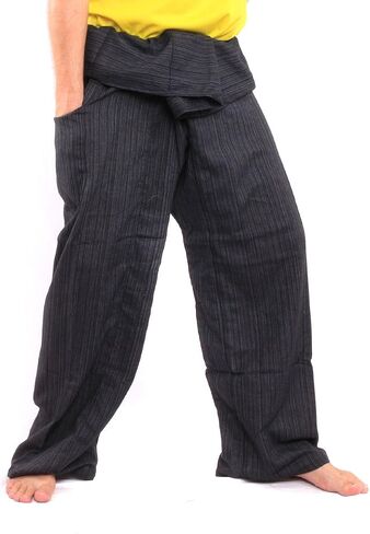 jing shop Thai Fisherman Pants Solid Color Cotton Mix One Size Extra Long in Saudi Arabia