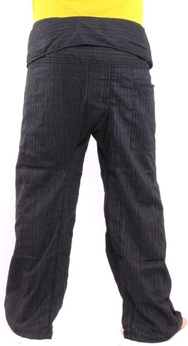 jing shop Thai Fisherman Pants Solid Color Cotton Mix One Size Extra Long in Saudi Arabia