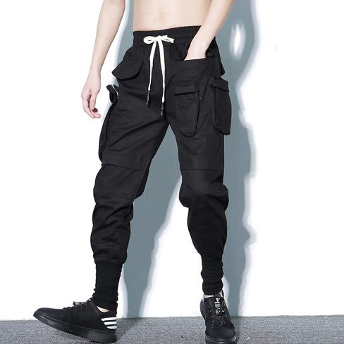 MOKEWEN Men's Jogger Streetwear Jogger Casual Harem Cargo Ankle Harem Pants in Kuwait