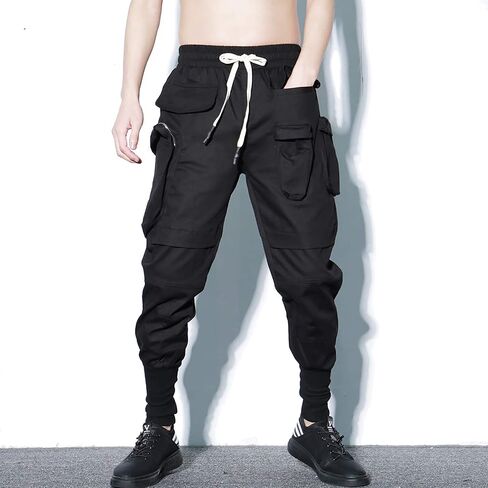 MOKEWEN Men's Jogger Streetwear Jogger Casual Harem Cargo Ankle Harem Pants in Kuwait