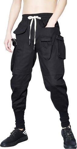 MOKEWEN Men's Jogger Streetwear Jogger Casual Harem Cargo Ankle Harem Pants in Kuwait