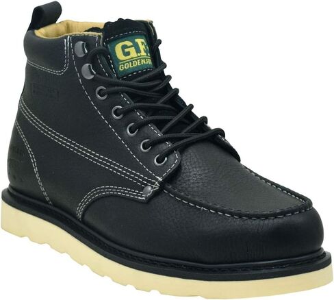 أحذية عمل Golden Fox Steel Toe للرجال مقاس 6 بوصات Moc Toe Wedge أحذية مريحة للبناء in Kuwait